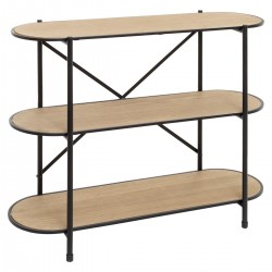 Étagère 3 niveaux TIMEO, RETRO FACTORY - Bois et noir