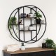 Étagère murale ronde en métal D78cm TOROF, BROC ÉDITION - Noir