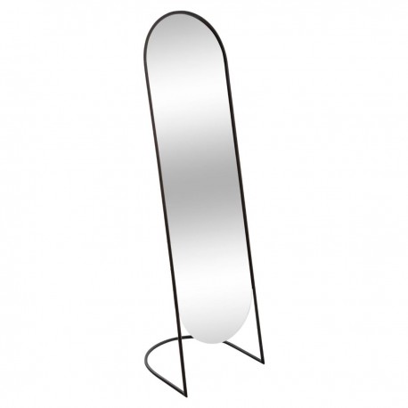 Miroir arrondi sur pied en métal H140cm JEF - Noir