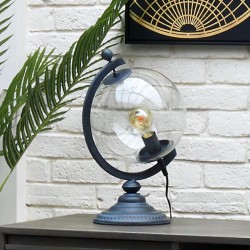 Lampe globe en métal H44cm GINO - Noir