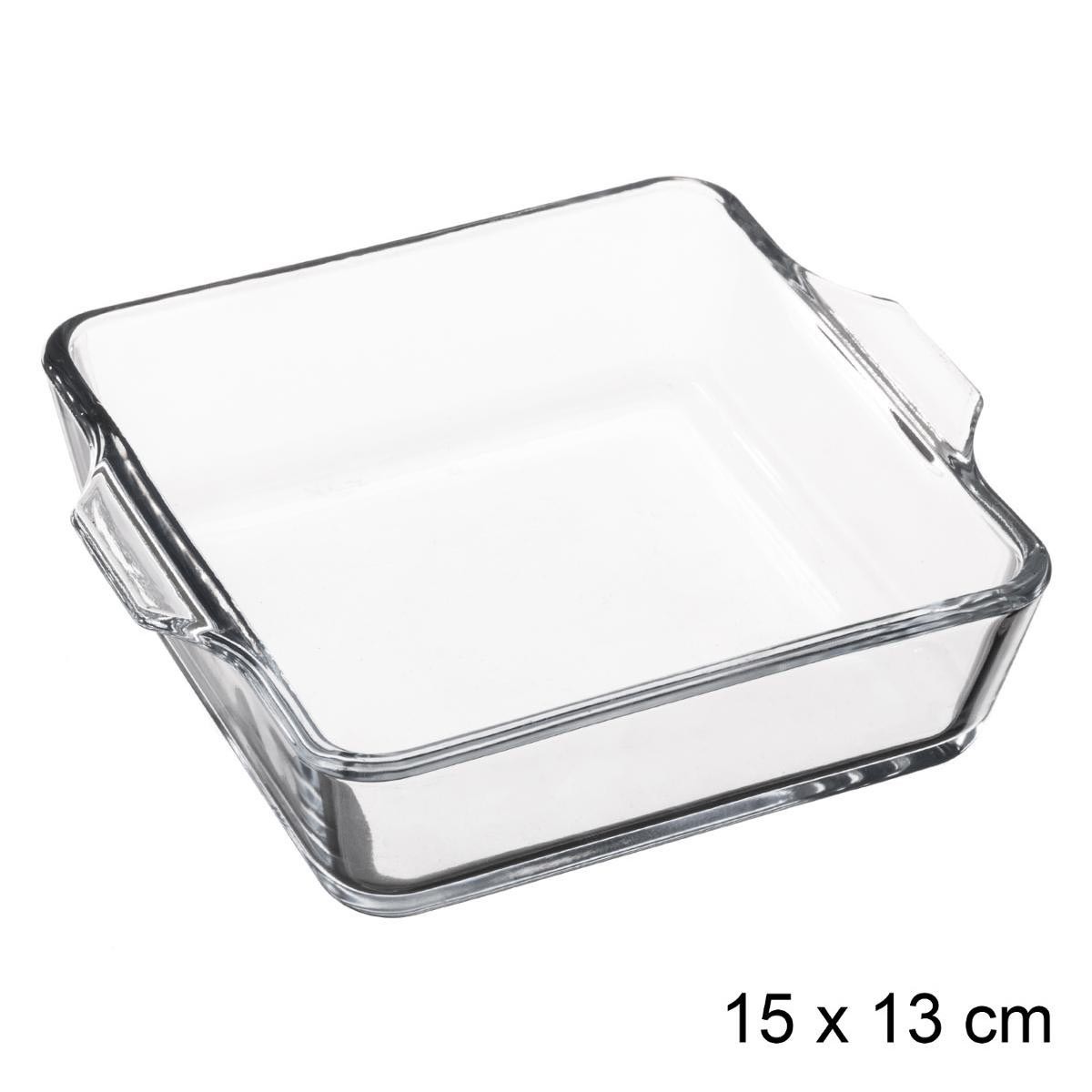 Mini plat carré en verre 15X13cm - Transparent - Veo shop