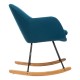 Rocking chair PERA - Bleu canard