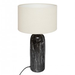Lampe en céramique effet marbre H48cm MAPU - Noir