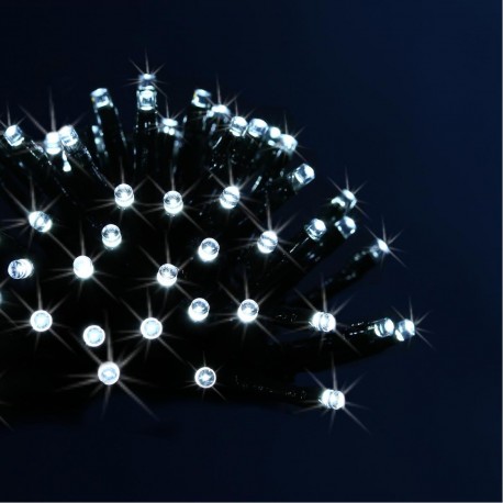 Guirlande programmable 96 LED blanc froid 7m