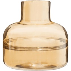 Vase en verre D23,5cm LINE SHINE - Ambre