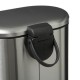 Poubelle ouverture à pédale 6L en inox SILIFLEX - Argenté