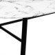Table à dîner en verre trempé 160X90cm ROXAS, TO FEEL GOOD - Effet marbre
