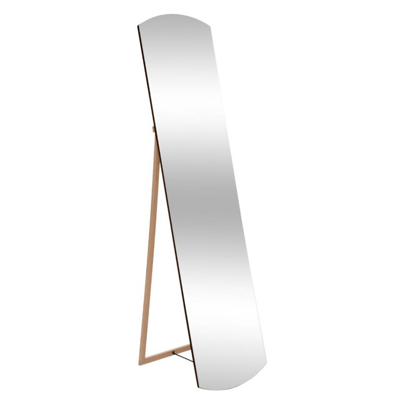 Miroir arrondi sur pied en métal H140cm - Noir - Veo shop