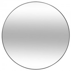 Miroir contour en aluminium fin D76cm ALICE - Noir