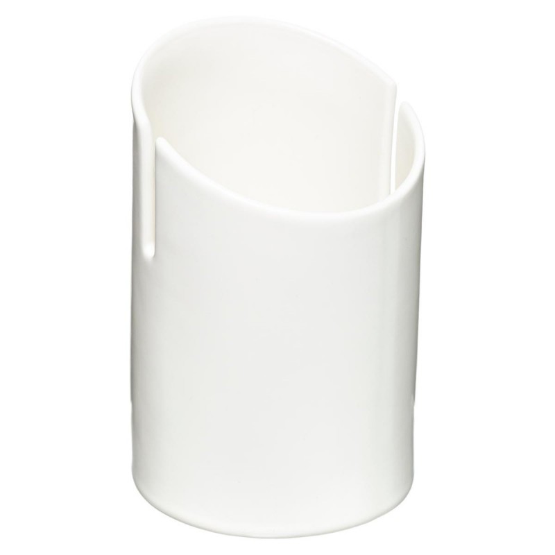 Pot à ustensiles céramique avec anse blanc D 12x14cm - Centrakor
