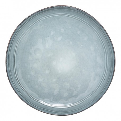 Assiette plate en céramique D26cm FLOWER FACTORY - Bleu clair