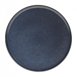 Assiette plate en céramique D27cm TERRE INCONNUE - Bleu foncé