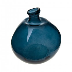 Vase rond en verre recyclé D33cm - Orage