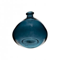 Vase rond en verre recyclé D23cm - Orage