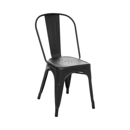 Chaise en métal NIKO, PRECIOUS LOFT - Noir