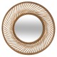 Miroir spirale en bambou D72cm - Marron