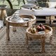 Table à café en bois de manguier D75cm ROMANCE GYPSY - Marron
