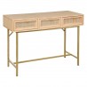 Console cannage en rotin RAYO, ARTIFICE - Beige et doré