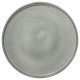 Assiette plate en céramique D27cm MINERAL BAMBOU - Vert gris