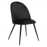 Chaise en velours SLANO - Noir