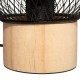 Lampe en métal et bois H18,5cm EWAN - Noir