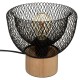 Lampe en métal et bois H18,5cm EWAN - Noir