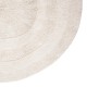 Tapis rond en coton spirale D120cm - Ivoire