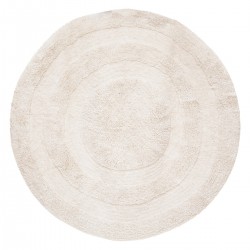 Tapis rond en coton spirale D120cm - Ivoire