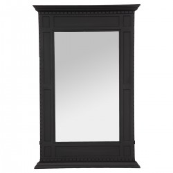 Miroir en bois façon cheminée H115cm - Noir