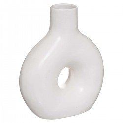 Vase en céramique H21cm CIRCLE - Blanc