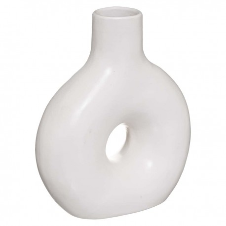 Vase en céramique H21cm CIRCLE - Blanc