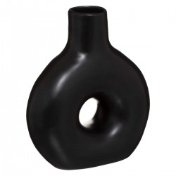 Vase en céramique H21cm CIRCLE - Noir