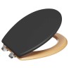 Abattant WC en bois et zinc MODERN COLOR - Noir