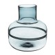 Vase en verre D23,5cm LINE SHINE - Bleu gris