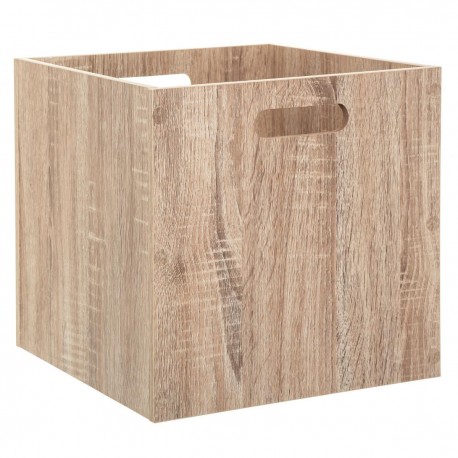 Panier de rangement carré en bois 31X31cm MIX'nMODUL - Blanc - Veo