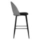 Chaise de bar en velours KARA - Gris