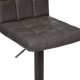 Chaise de bar ajustable en simili-cuir design vintage DELEK - Gris