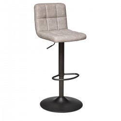 Chaise de bar ajustable en simili-cuir design vintage DELEK - Lin