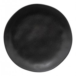 Assiette plate en céramique D27cm YSÉE, DEEP SOUL - Noir