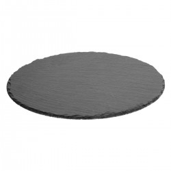 Assiette ronde en ardoise D28cm - Noir