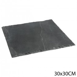 Assiette ardoise carrée 30X30cm - Noir