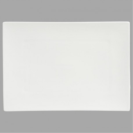 Assiette plate rectangle en porcelaine 28X20cm TOKYO - Blanc