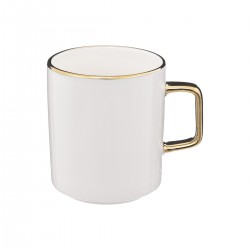 Mug 35cL ARYA, PETIT SALON - Blanc contour doré