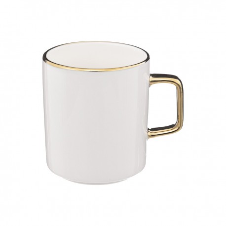 Mug 35cL ARYA, PETIT SALON - Blanc contour doré