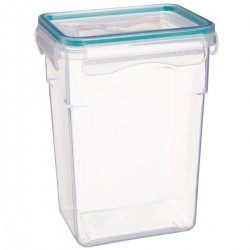 Boîte haute rectangle en plastique 1,4L CLIP EAT - Bleu