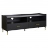 Meuble TV 2 tiroirs TEDY, SUBLIMA - Noir