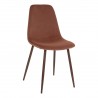 Chaise en velours pieds imitation noyer ROKA - Terracota
