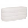 Banc en bouclette 100X40cm SINAN - Blanc