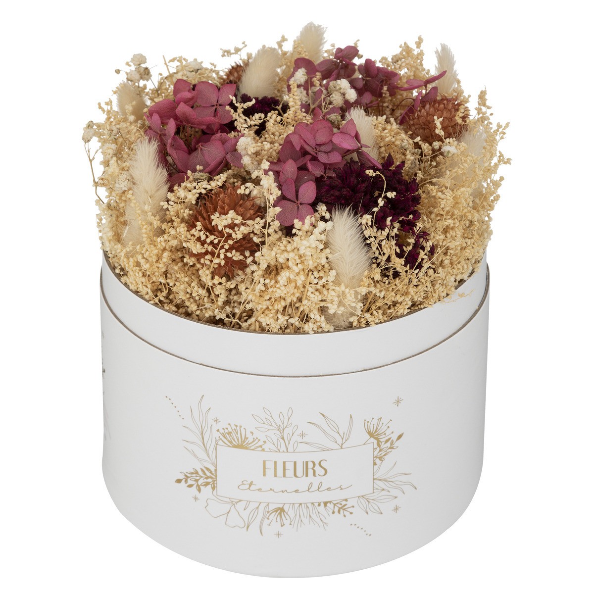 Blanc Mariclo' boîte cadeau avec cire parfumée avec des fleurs séchées -  variante 4