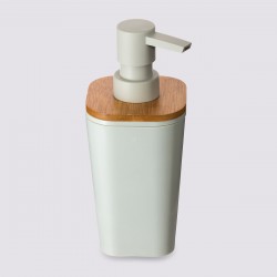 Distributeur de savon en bambou NATURÉO - Blanc